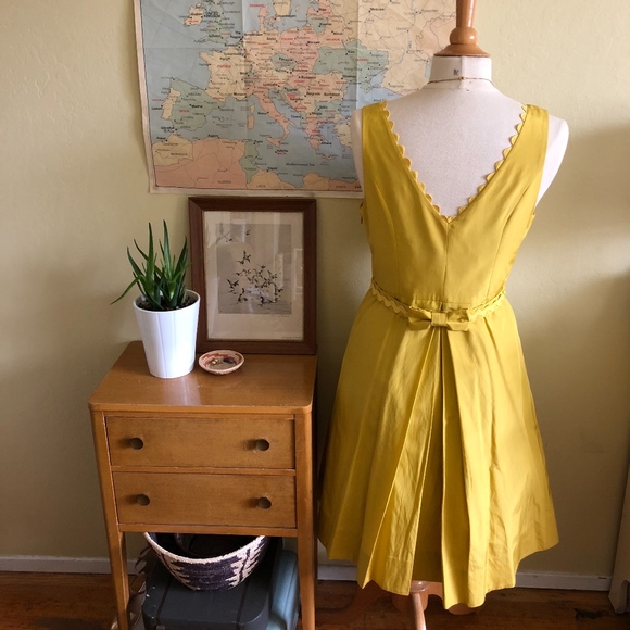 Anthro BHLDN Calliope Mustard Dress by Hitherto - Picture 3 of 8